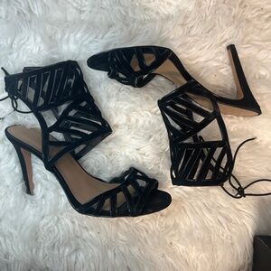 Genuine Leather Ankle Tie Sandal